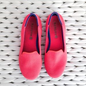 Rothy’s Girls Flamingo Pink Loafers Shoes Slip On Kids size 3